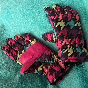 Jumping Beans Colorful Kids Mittens - Pink, Yellow, Blue, Black